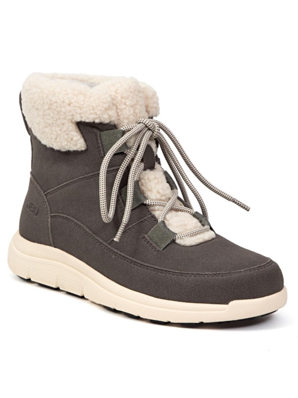 Jbu Women's Freeze Winter Bootie in Grey Nubuck